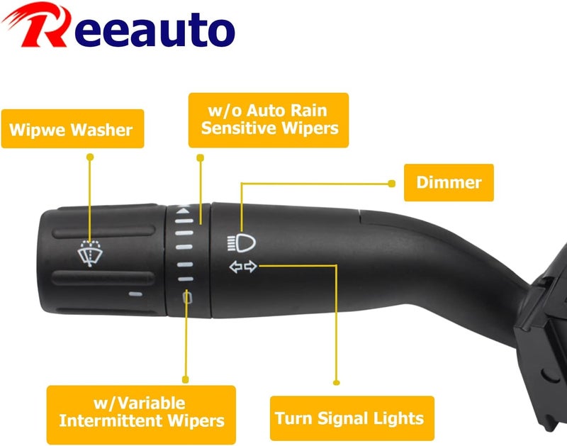 Reeauto Multi-Function Combination Windshield Wiper, Turn Signal, Dimmer Switch w/o Rain Sensitive Wipers Compatible with 2015-2018 F150, 2017-2019 F250 F350 - Replaces OE# SW12074, FL3Z13K359AA - Image 3
